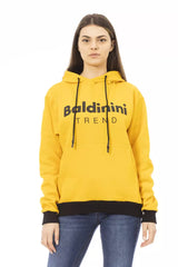 Baldinini Trend Yellow Cotton Women Hoodie - Stylish Comfort