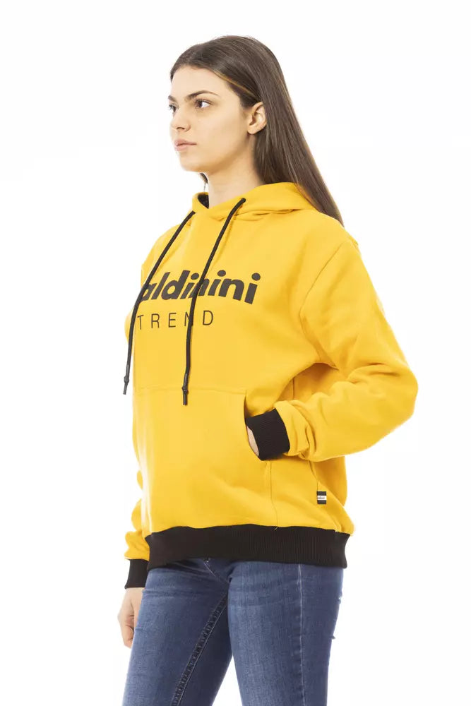 Baldinini Trend Hoodie Femme Jaune en Coton - Chic et Confortable