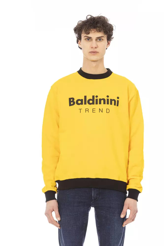 Baldinini Trend Gele Katoenen Heren Sweater