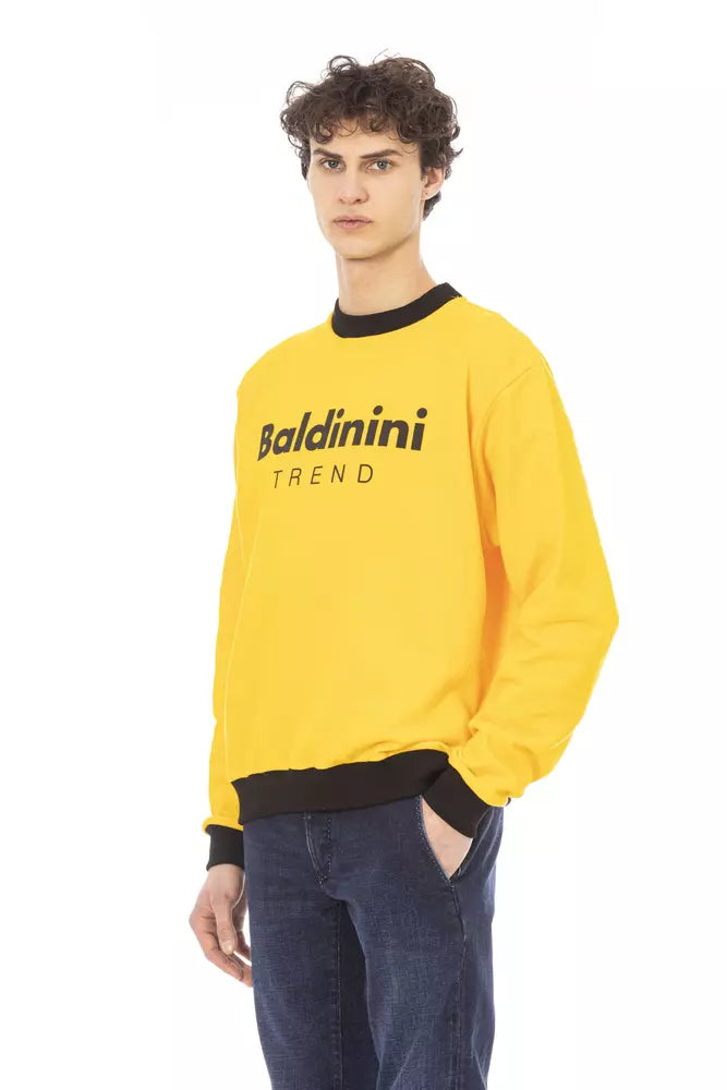 Baldinini Trend Gele Katoenen Heren Sweater