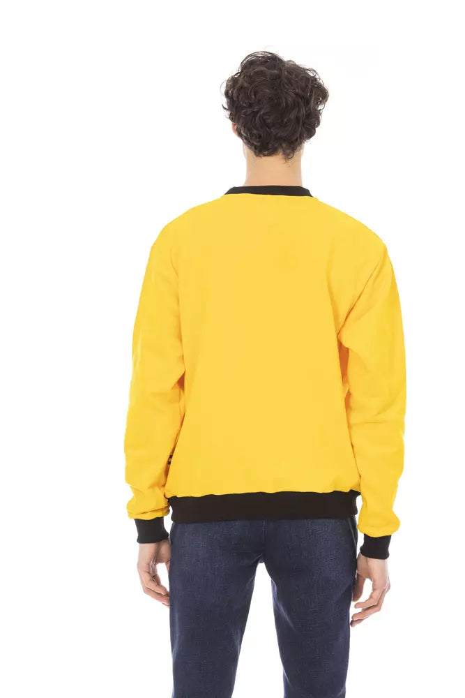 Baldinini Trend Gele Katoenen Heren Sweater