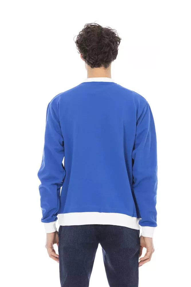 Pull en coton bleu pour homme Baldinini Trend