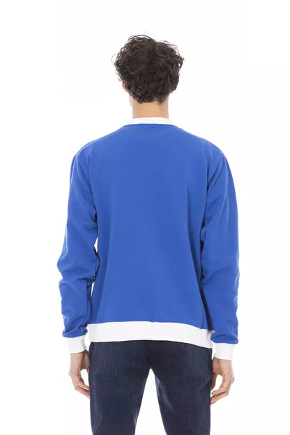Pull en coton bleu pour homme Baldinini Trend