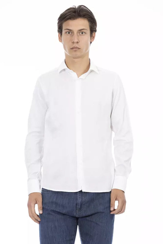 Chemise homme en coton blanc Baldinini Trend