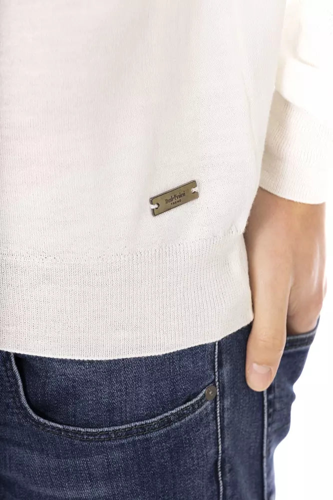 Pull en tissu blanc pour homme Baldinini Trend