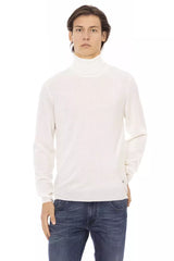 Pull Baldinini Trend blanc en tissu pour homme avec col roulé