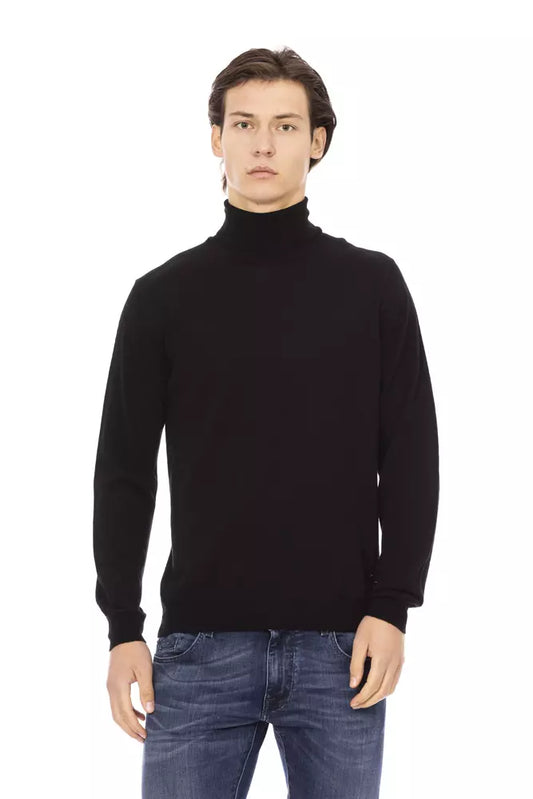 Pull en tissu noir pour homme Baldinini Trend