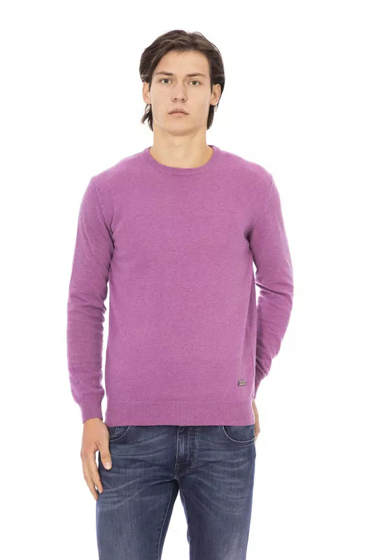 Pull en laine violet pour homme Baldinini Trend