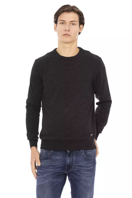 Pull en laine noir pour homme Baldinini Trend