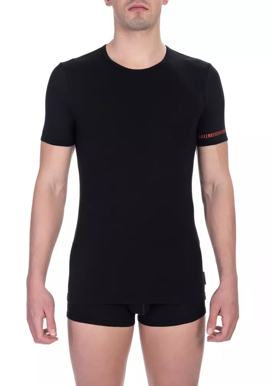 Pack de deux t-shirts Bikkembergs en coton noir pour homme