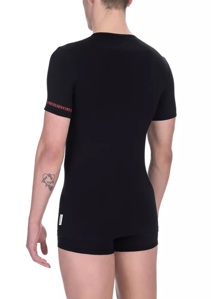 Pack de deux t-shirts Bikkembergs en coton noir pour homme