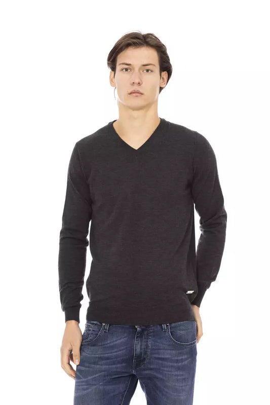 Pull en tissu gris pour homme Baldinini Trend