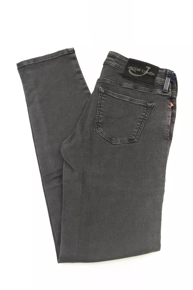 Jacob Cohen Black Cotton Women Jeans - Élégance Intemporelle