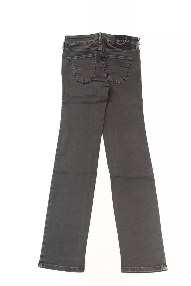 Jacob Cohen Black Cotton Women Jeans - Élégance Intemporelle