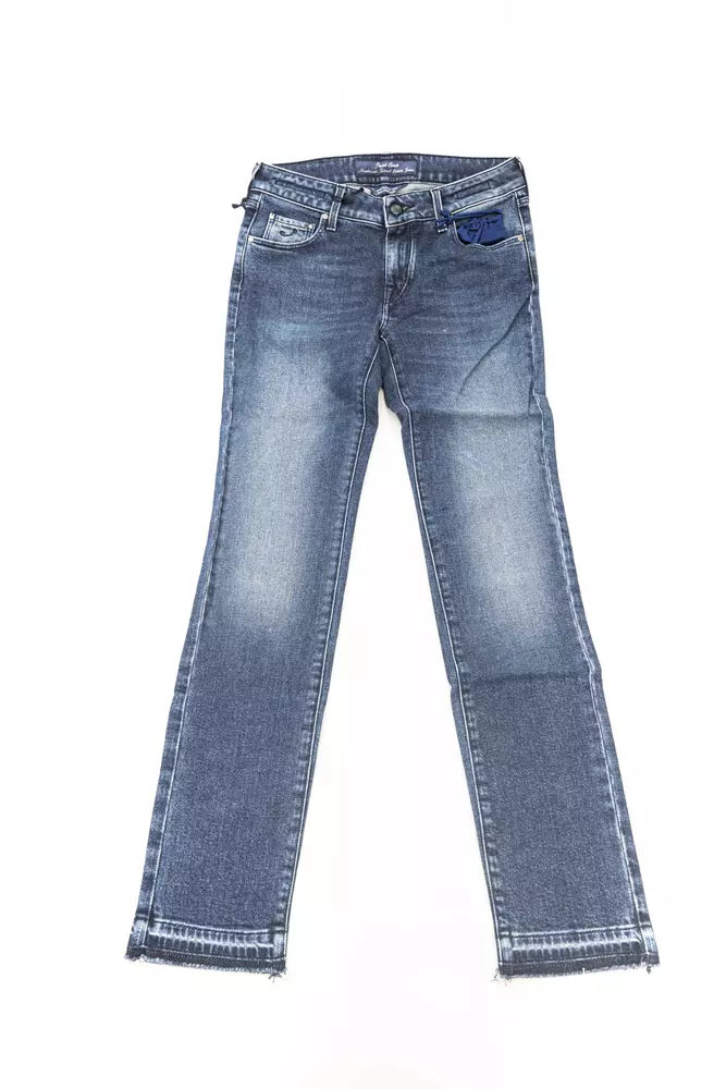 Jacob Cohen Blue Cotton Women Slim Fit Jeans