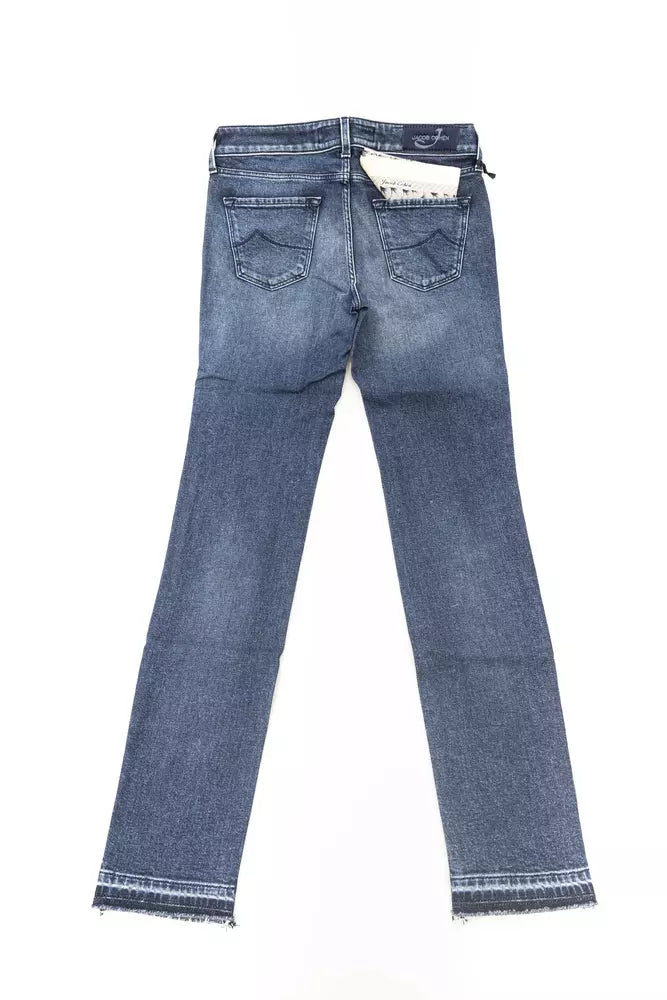 Jacob Cohen Blue Slim Fit Women Jeans - Italian Craftsmanship