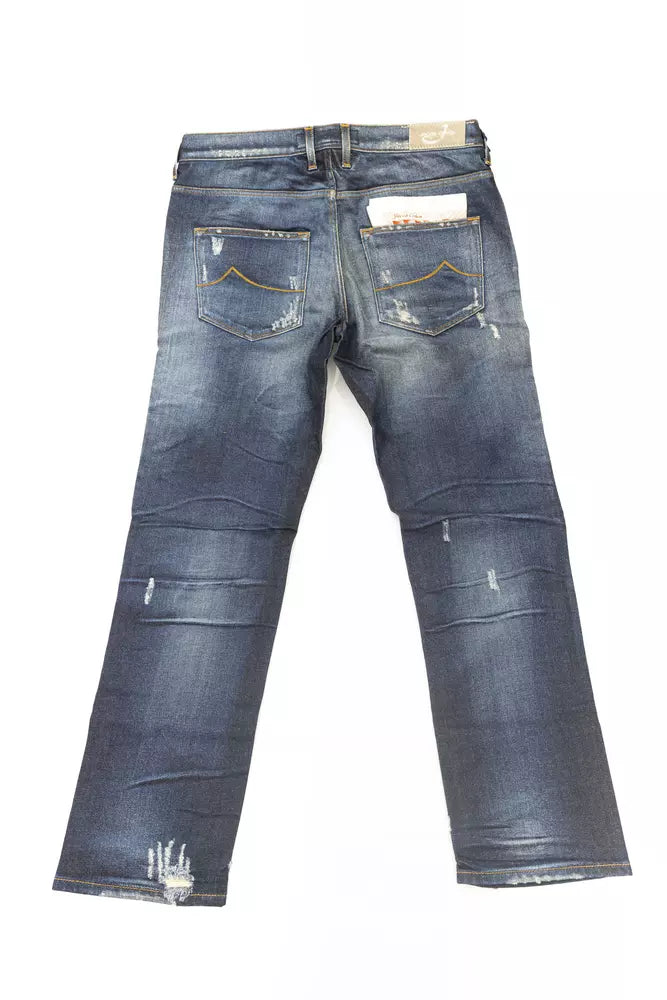 Jacob Cohen Blue Cotton Women's Jean - Luxury Italian Denim
