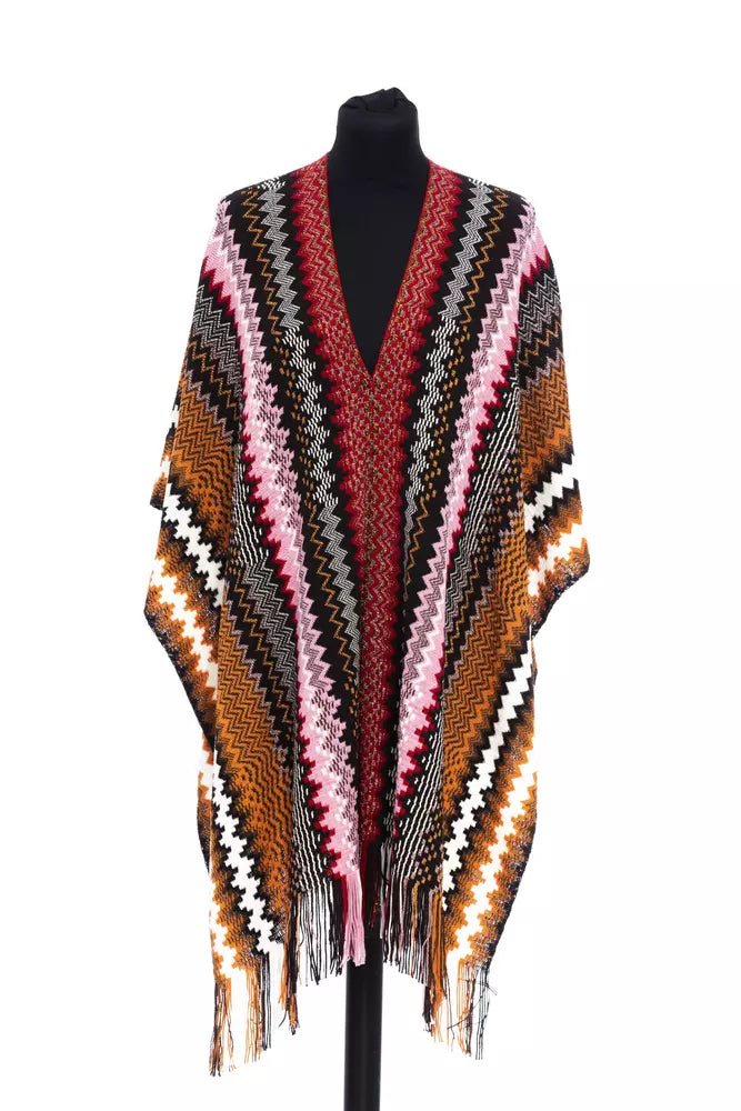 Missoni Multicolor Wool Poncho - Chic Italian Style