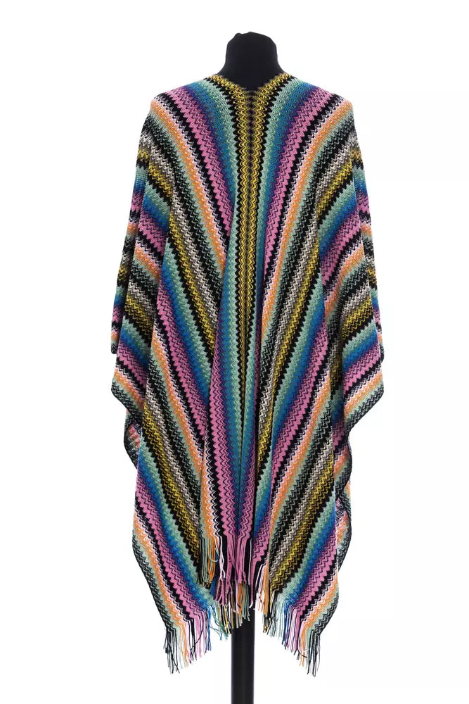 Missoni Multicolor Wool Poncho - Élégance Italienne
