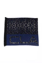 Écharpe Cavalli Class en laine bleue pour homme