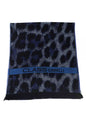 Écharpe Cavalli Class en laine bleue pour homme