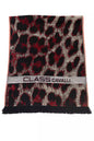 Écharpe Cavalli Class en laine bordeaux pour homme