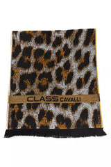 Écharpe Cavalli Class en laine marron pour homme