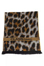 Écharpe Cavalli Class en laine marron pour homme