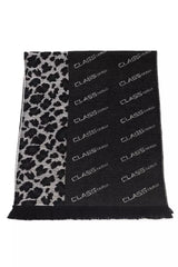 Écharpe Cavalli Class en laine noire pour homme