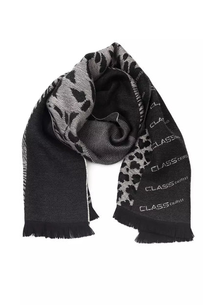 Écharpe Cavalli Class en laine noire pour homme