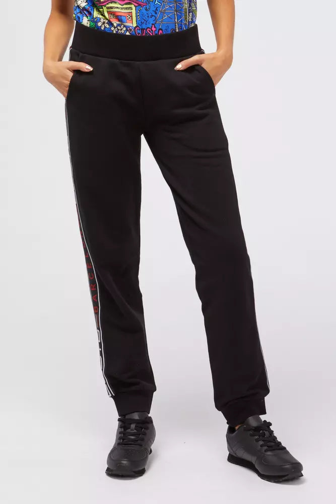 Custo Barcelona Black Cotton Women Sweatpant - Stylish Comfort