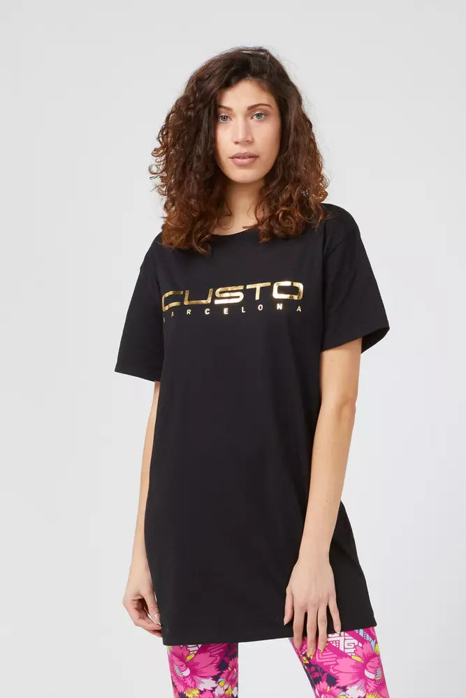 Custo Barcelona T-Shirt Femme Oversized Noir en Coton