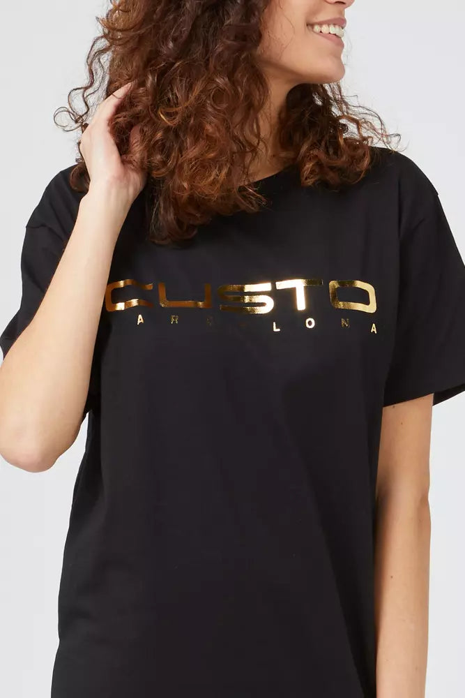 Custo Barcelona T-Shirt Femme Oversized Noir en Coton
