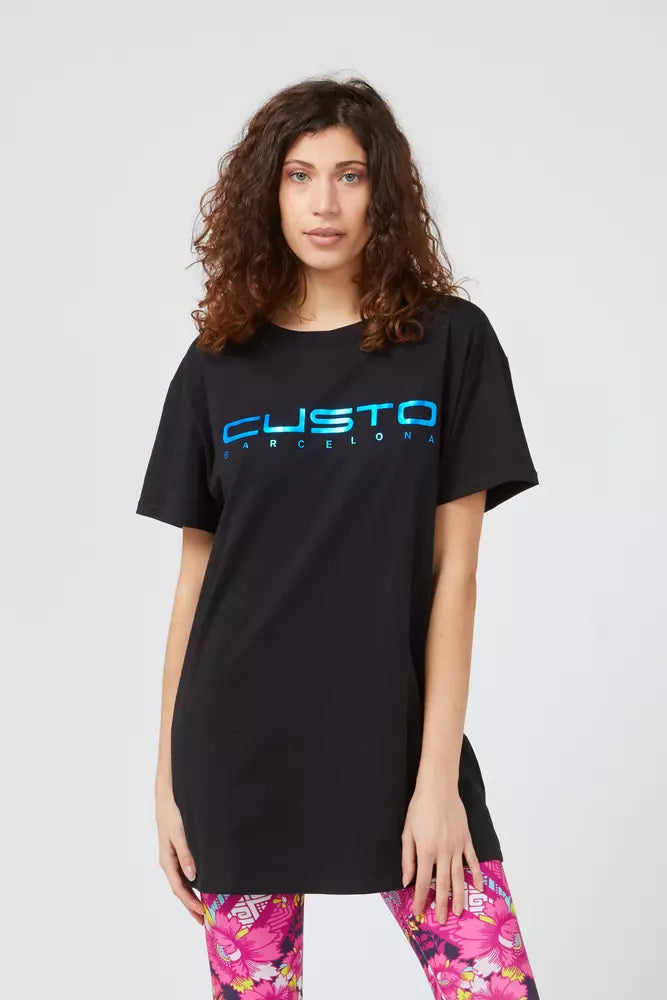 Custo Barcelona T-Shirt Femme Oversize en Coton Bleu