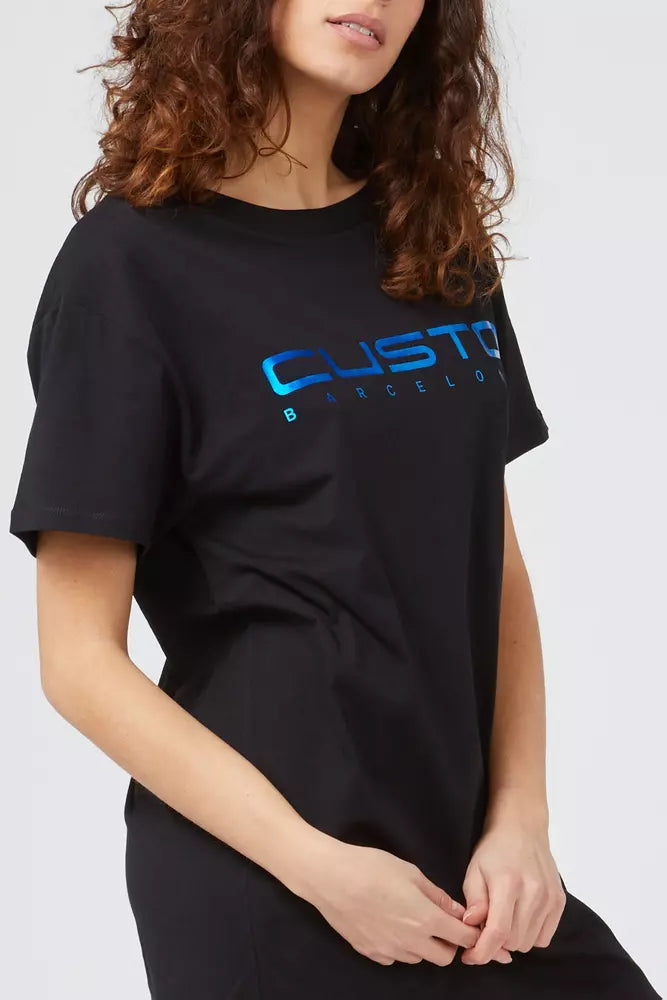 Custo Barcelona T-Shirt Femme Oversize en Coton Bleu