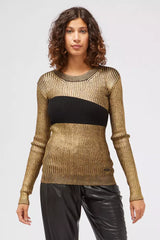 Custo Barcelona Gold Wool Women Sweater - Élégance et Confort
