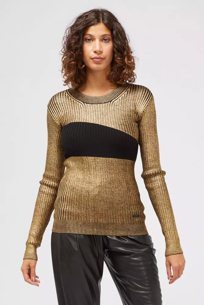 Custo Barcelona Gold Wool Women Sweater - Élégance et Confort
