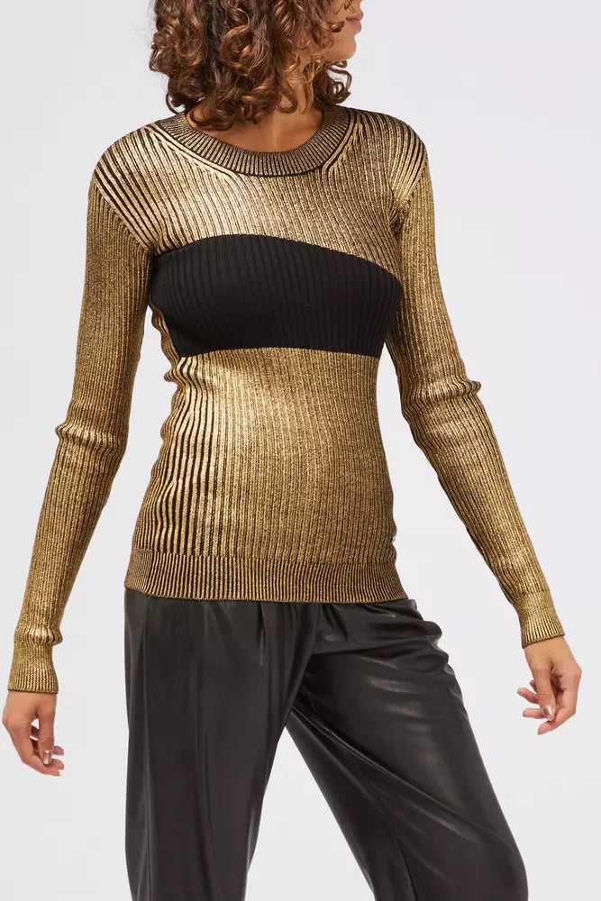 Custo Barcelona Gold Wool Women Sweater - Élégance et Confort