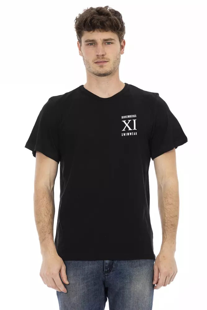 T-shirt noir en coton pour homme de Bikkembergs