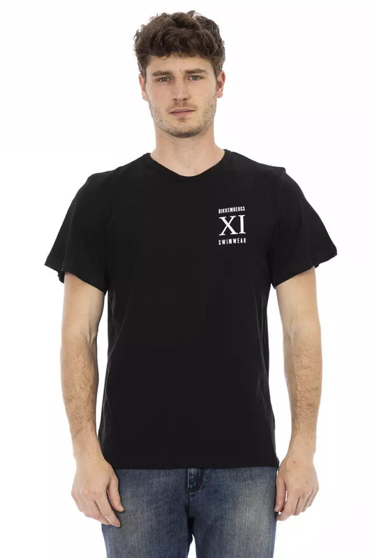 T-shirt noir en coton pour homme de Bikkembergs