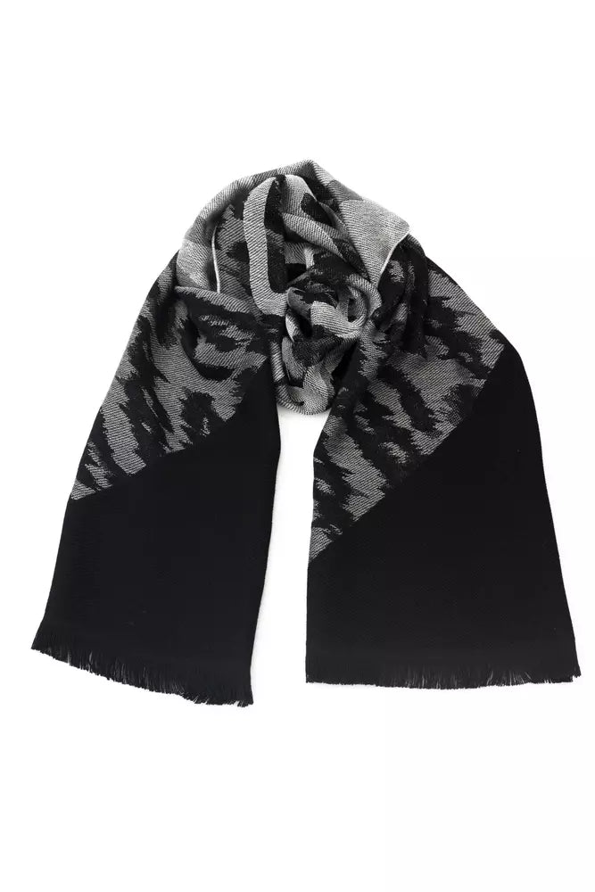 Écharpe Cavalli Class en laine grise pour homme