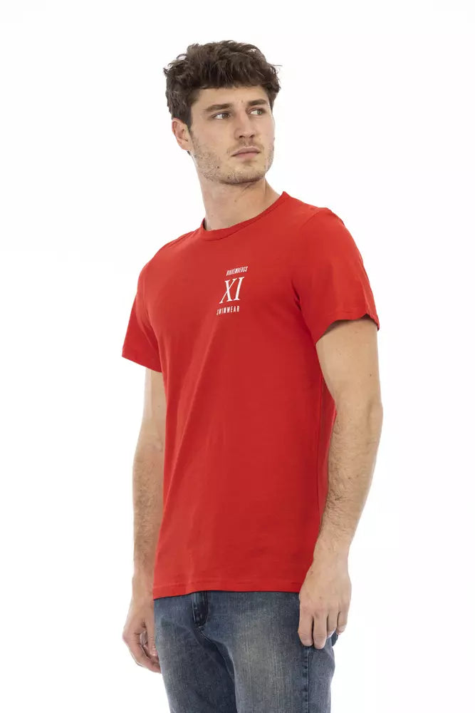T-shirt rouge en coton pour homme de Bikkembergs
