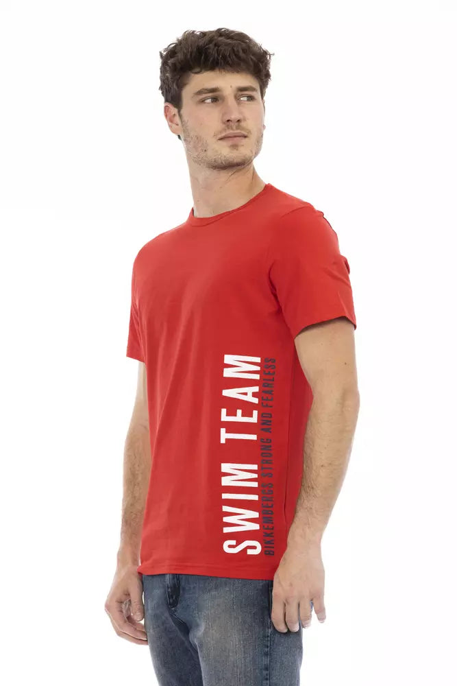 T-shirt rouge en coton pour homme de Bikkembergs