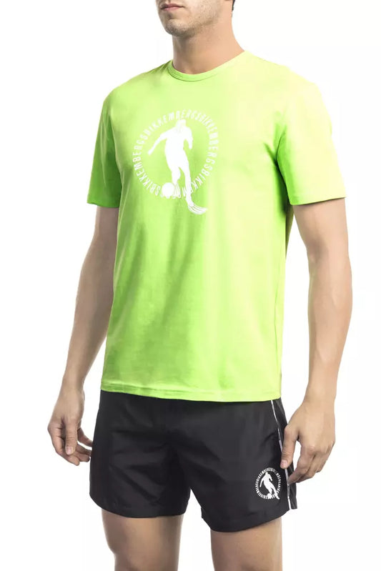 T-shirt homme en coton vert de Bikkembergs
