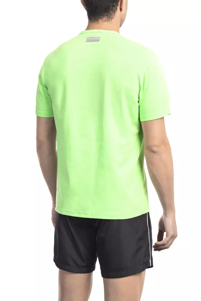 T-shirt homme en coton vert de Bikkembergs
