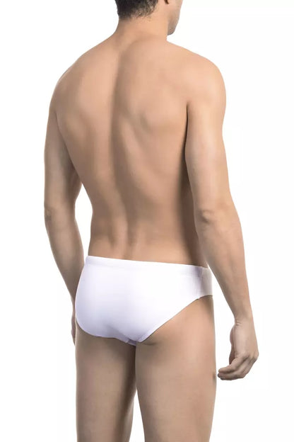 Maillot de bain homme en polyamide blanc de Bikkembergs