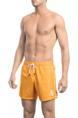 Bikkembergs Orange Polyester Men Swim Short - Stylish & Durable