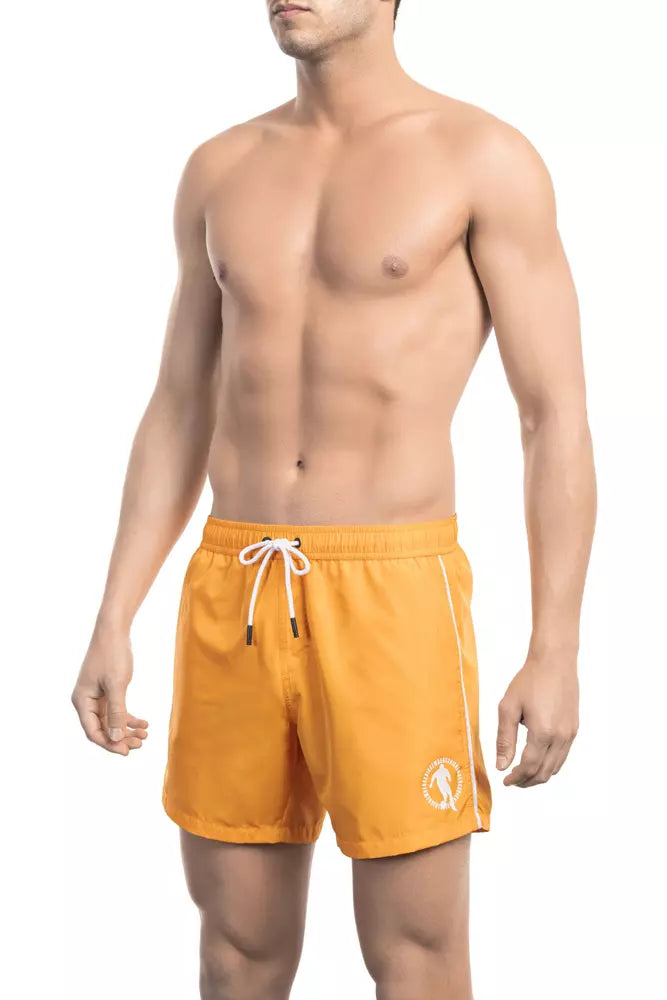 Bikkembergs Orange Polyester Men Swim Short - Stylish & Durable