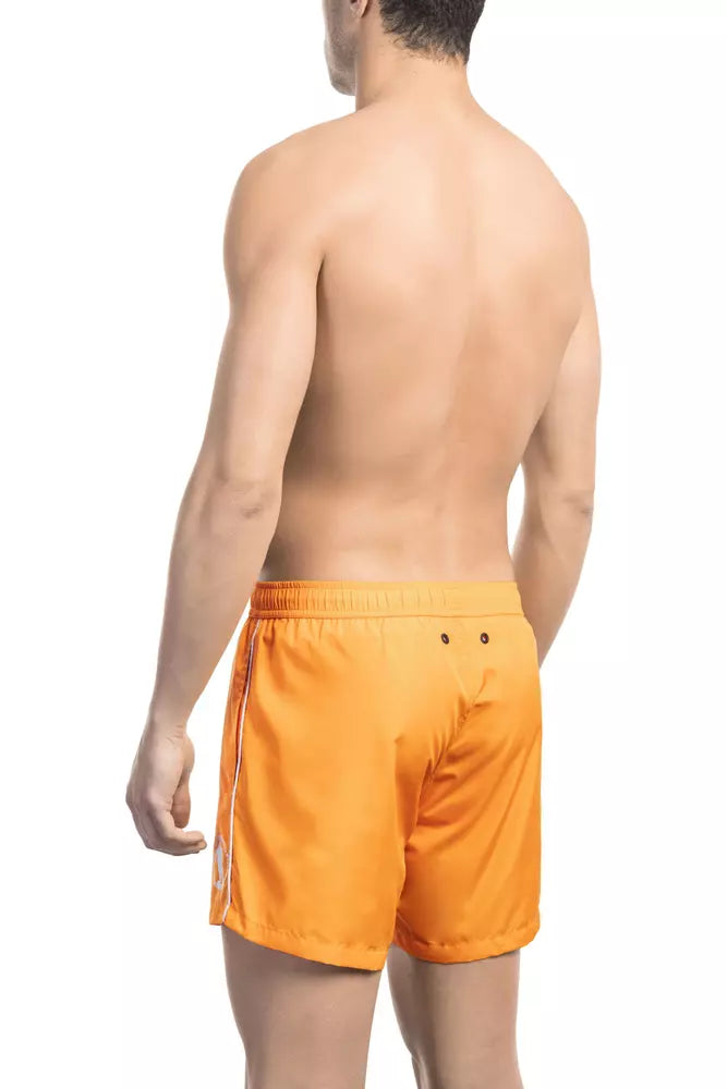 Bikkembergs Orange Polyester Men Swim Short - Stylish & Durable