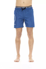 Bikkembergs Blue Polyester Men Swim Short - Élégance au bord de l'eau